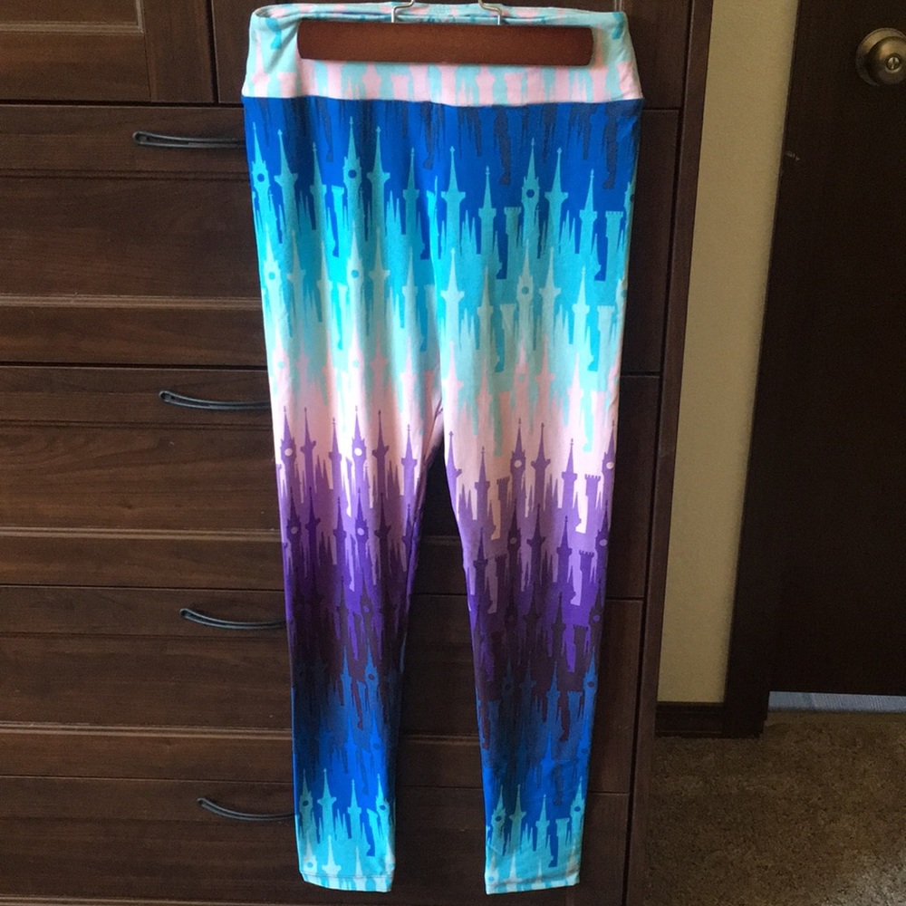 Disney LuLaRoe ombré castle leggings one size